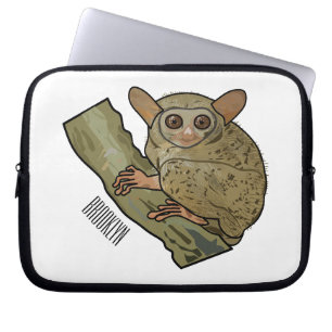 Tarsier cartoon illustration laptop sleeve