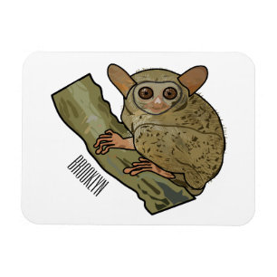 Tarsier cartoon illustration magnet