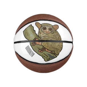 Tarsier cartoon illustration mini basketball