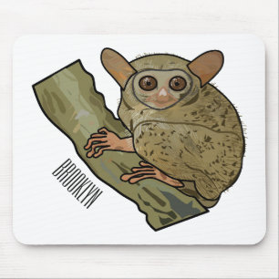 Tarsier cartoon illustration  mouse pad