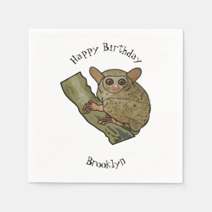 Tarsier cartoon illustration  napkin