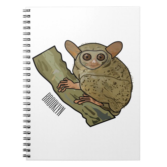 Tarsier cartoon illustration  notebook (Front)