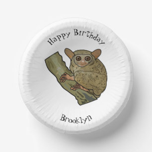 Tarsier cartoon illustration paper plate
