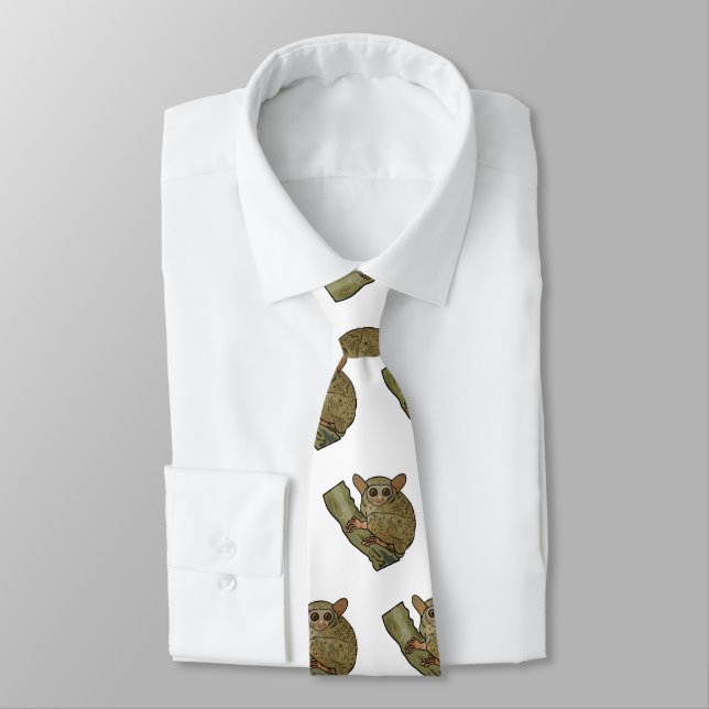 Tarsier cartoon illustration  tie (Tied)