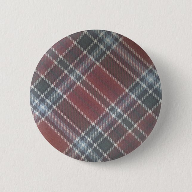 tartan 6 cm round badge (Front)