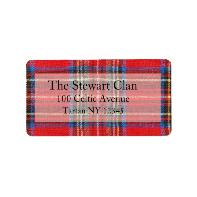 Tartan Address Label (Front)