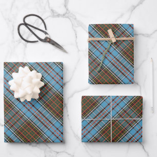 Tartan Anderson Clan Chequered Pattern Plaid Wrapping Paper Sheet