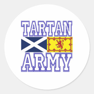 Tartan Army Classic Round Sticker