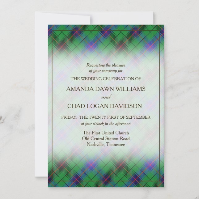 Tartan Beauty Clan Davidson Scottish Plaid (Front)