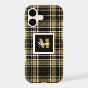 Tartan - Black Caramel Gold and Off White