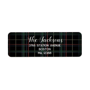 Tartan black custom label