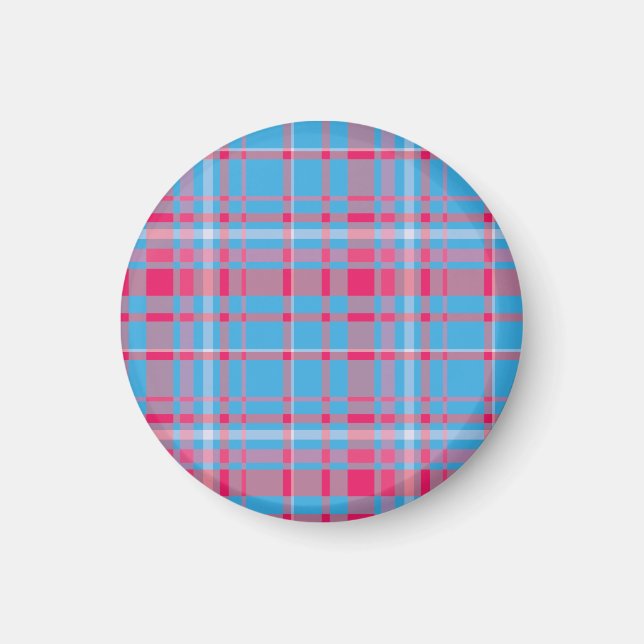 Tartan blue and red magnet (Front)