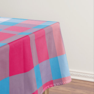 Tartan blue and red tablecloth