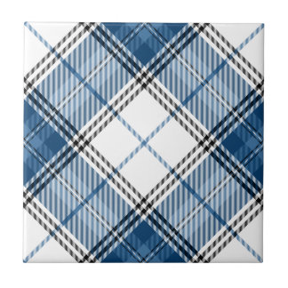 Tartan Blue White Tile
