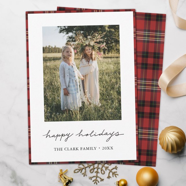 Tartan border/backside  Christmas Card (Creator Uploaded)