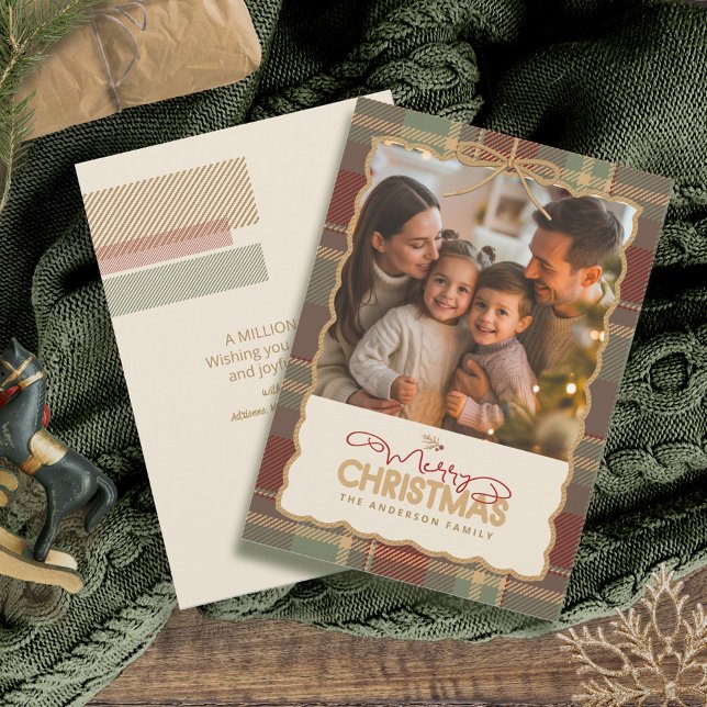 Tartan Border Christmas Photo Template ID1141A (Creator Uploaded)