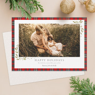 Tartan Border Holiday Card