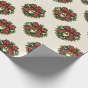 Tartan Bow Christmas Wrapping Paper