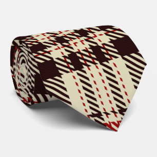 Tartan Brown Tie