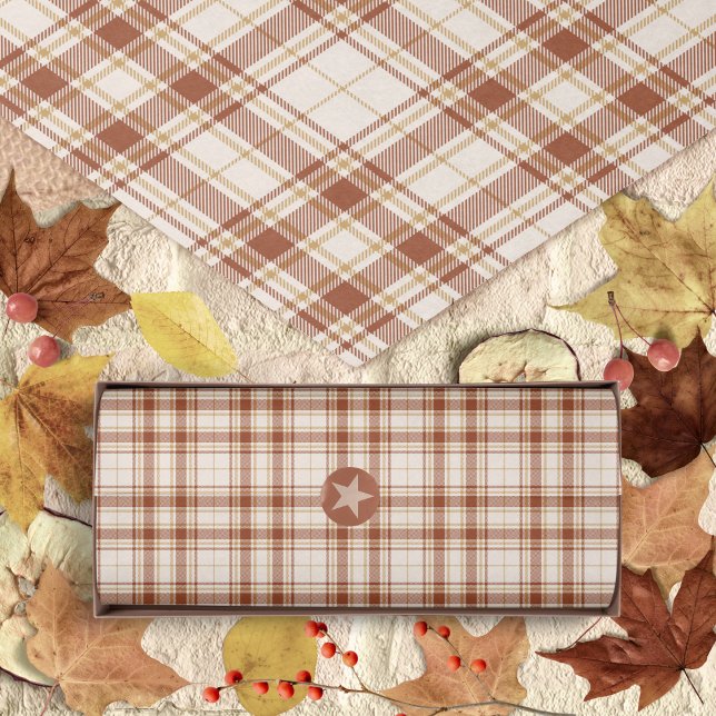 Tartan - Cement-Burnt Sienna-Rustic Gold Tissue Paper (Tartan -Cement- Burnt Sienna-Rustic Gold- Tissue Paper by Leapfroglisics Shop)