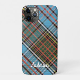 Tartan Clan Anderson Plaid Light Blue Check Custom Case-Mate iPhone Case