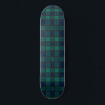 Tartan Clan Black Watch Plaid Blue Green Check Skateboard<br><div class="desc">Clan Black Watch tartan green black blue check skateboard. Makes a great gift or just treat yourself. Match it with your favourite or new outfit. You might just have everyone looking on with envy. TIP: Combine this hand towel with our matching tote bag, yoga mat or paper napkins to form...</div>