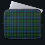 Tartan Clan Campbell Military Plaid Green Blue Laptop Sleeve<br><div class="desc">Tartan print Clan Campbell Military black green blue chequered design laptop sleeve for anyone who loves classic and elegant cover that's great to give your laptop somewhere comfy to lay down and reduce scratches Celebrate all things Scottish tradition with this cool Clan Campbell Military tartan print laptop sleeve TIP: Great...</div>