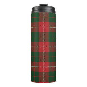 Tartan Clan MacKinnon Plaid Green Red Check Thermal Tumbler