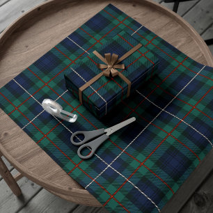 Tartan Clan Robertson Plaid Green Purple Check Wrapping Paper