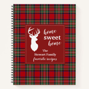 Tartan Clan Stewart Plaid Holiday Family Recipes Notebook