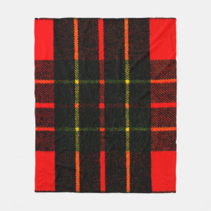 Tartan Color Red jGibney The Museum Zazzle Fleece Blanket