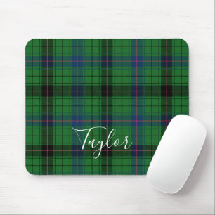 Tartan Davidson Plaid Blue Green Personalized Mouse Pad