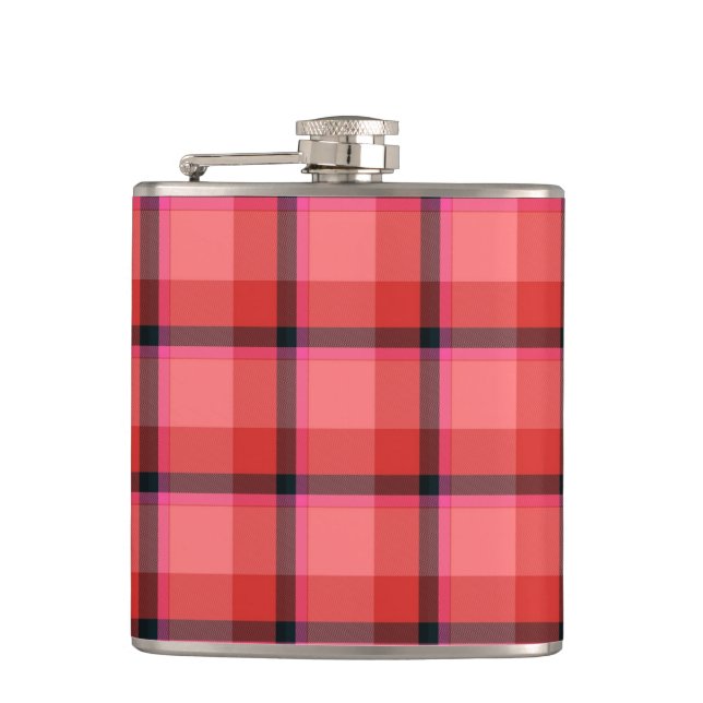 Tartan Design Hip Flask (Front)