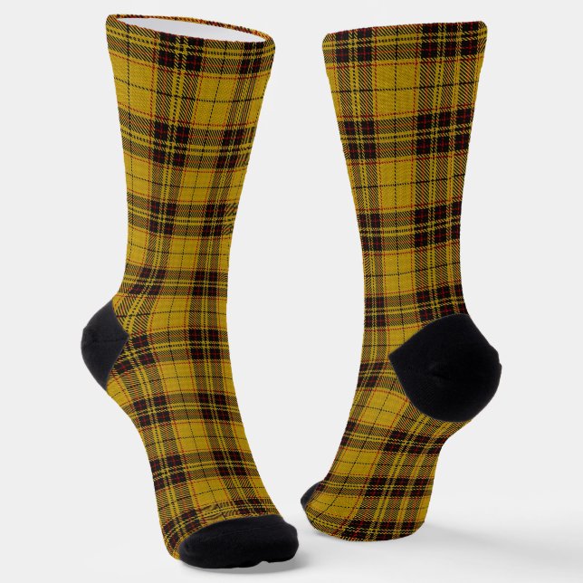 Tartan Design Sustainable Premium Crew Socks (Angled)