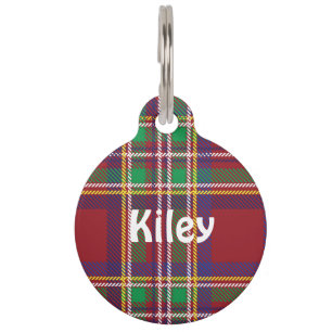 Tartan dog tag