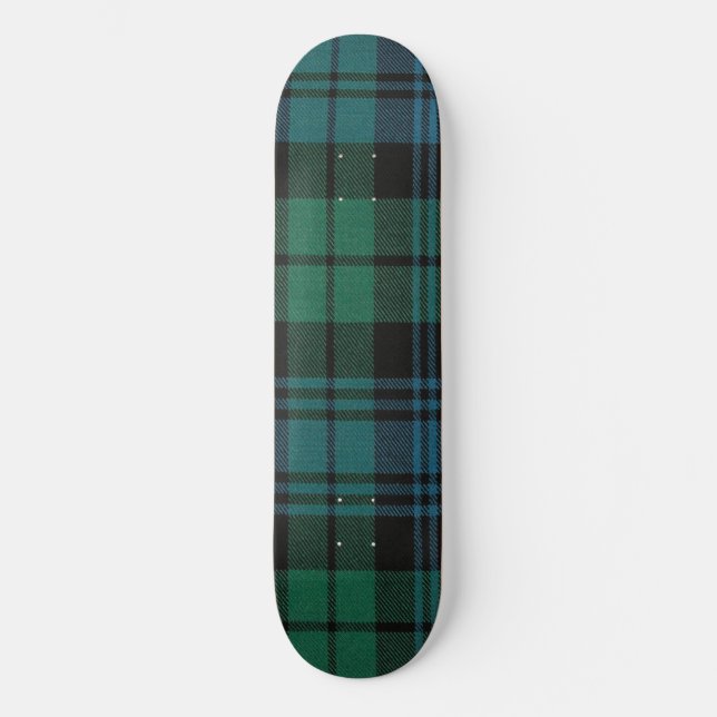 Tartan Fabric 8 1/4" Skateboard Deck (Front)