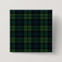 Tartan Fabric Square Button
