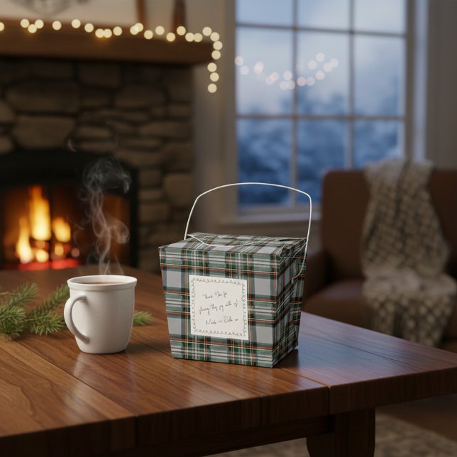 Tartan Favor Box with Custom Hand-Drawn Note (Creator Uploaded)