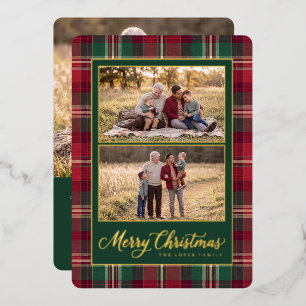 Tartan Frame Multi Photo Merry Christmas