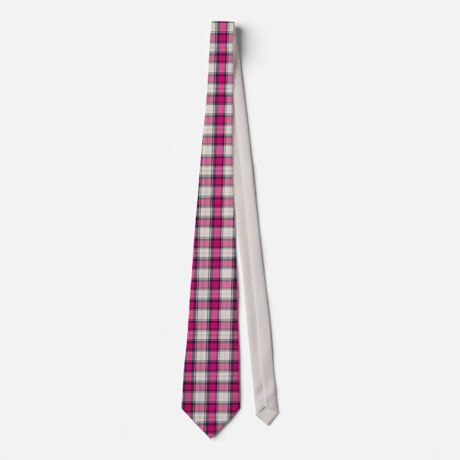 Tartan Fuchsia Tie (Front)
