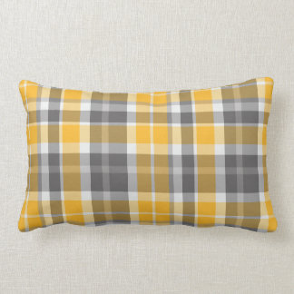 Tartan gold Lumbar Throw Cushion