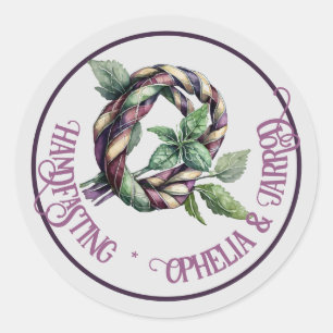 TARTAN HANDFASTING STICKERS FOR FAVORS ENVELOPES