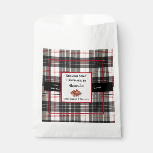 Tartan Handmade Shave Soap Product Label Favour Bags