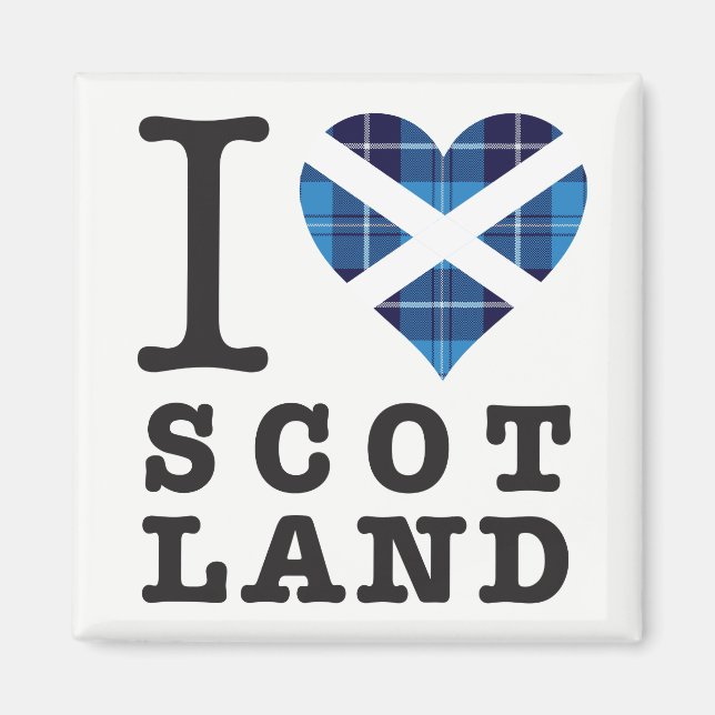 Tartan Heart - Love Scotland Magnet (Front)