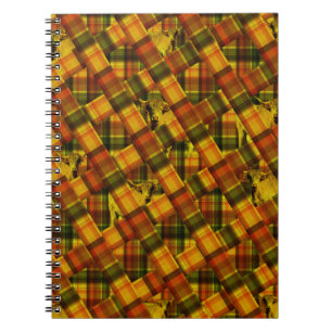 Tartan Highland Cow Design, Notebook