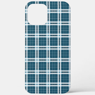Tartan in Blue and white iPhone 12 Pro Max Case
