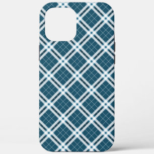 Tartan in Blue and white Case-Mate iPhone Case