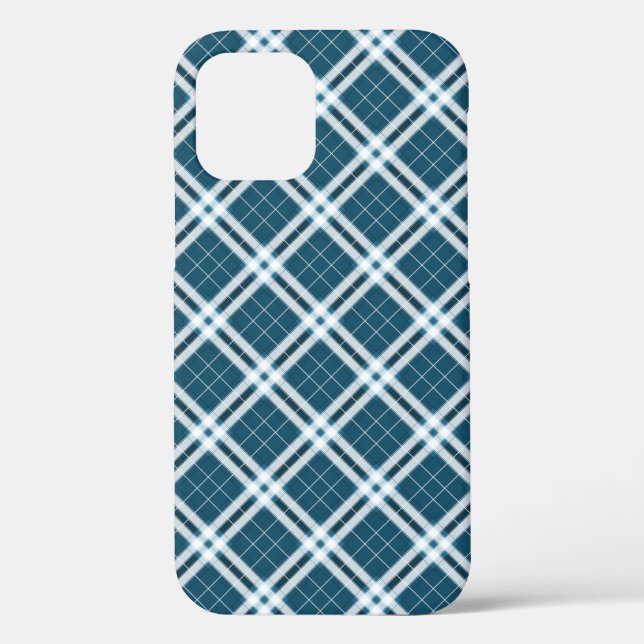 Tartan in Blue and white Case-Mate iPhone Case (Back)