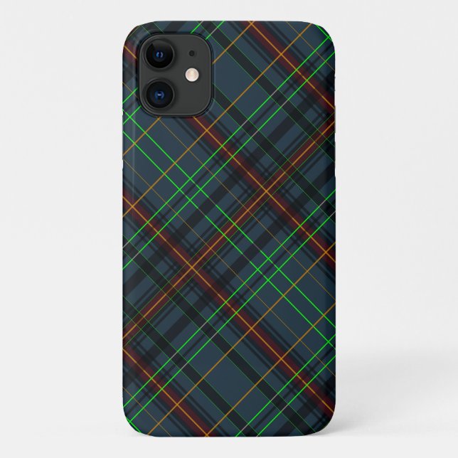 Tartan in blue, orange, green... Case-Mate iPhone case (Back)