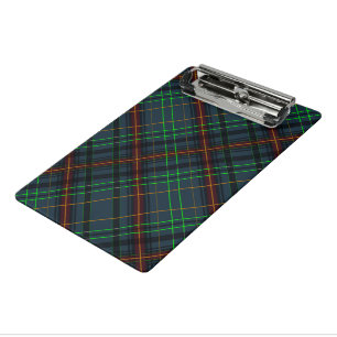 Tartan in blue, orange, green... ... On Mini Clipboard